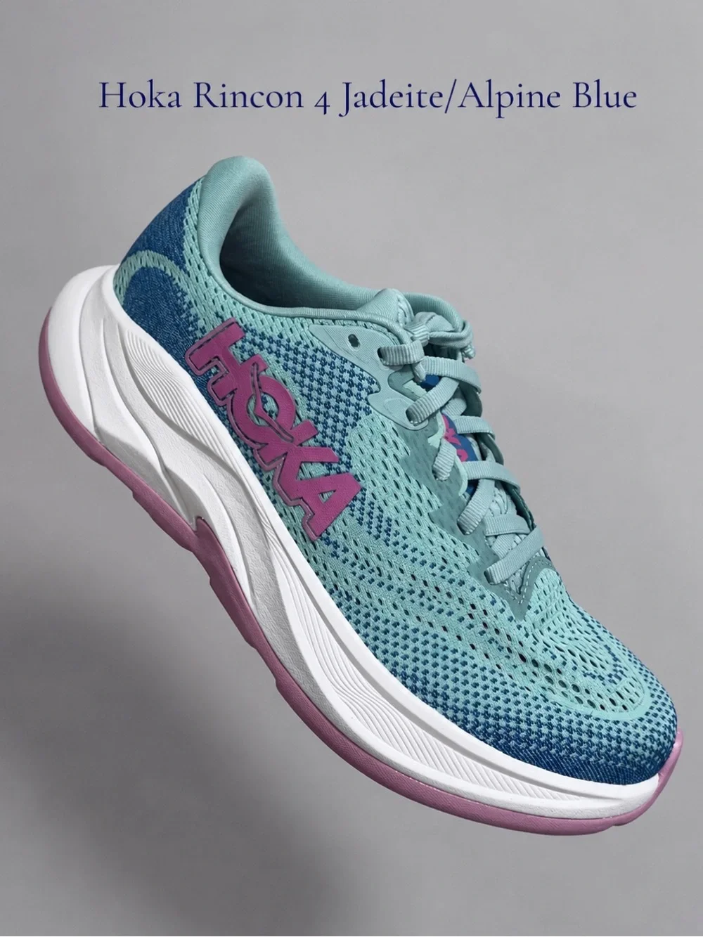 HOKA Rincon 4 Women’s Running Shoes Jadeite Alpine Blue Size 12B NWOB